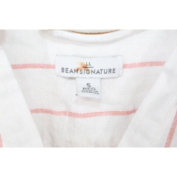 LL Bean Signature Linen Blend Dress Sailcloth Faded Orange Size S - Picture 8 of 12